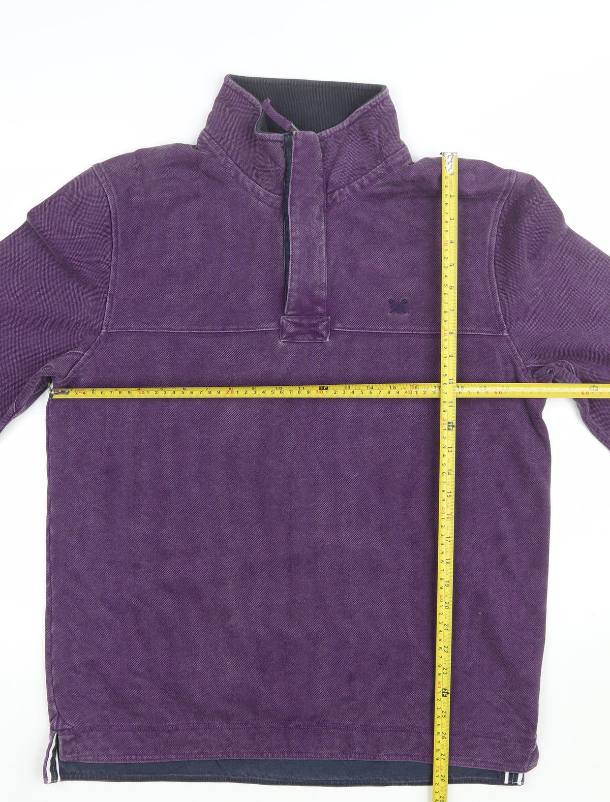 Crew Clothing Company Men’s Purple L 1/4 Zip Pullover Sweatshirt