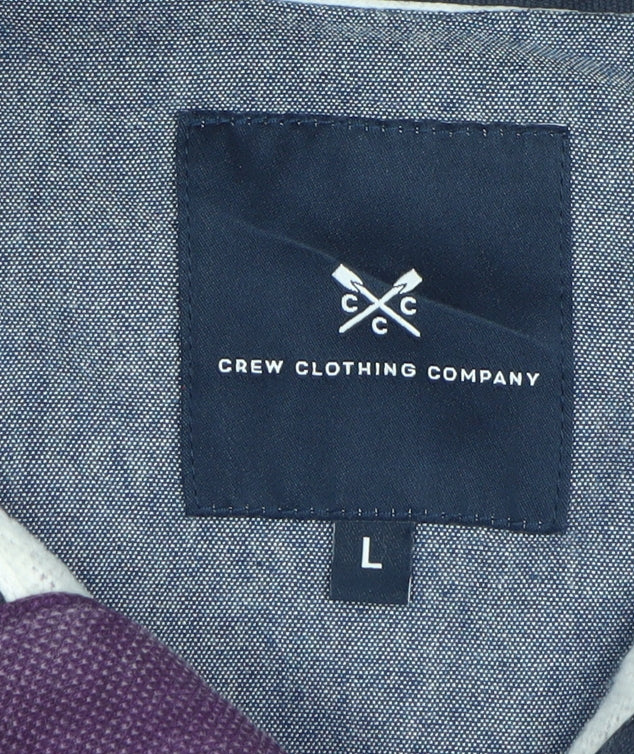 Crew Clothing Company Men’s Purple L 1/4 Zip Pullover Sweatshirt