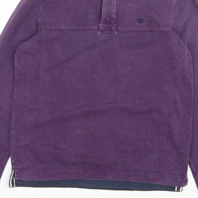 Crew Clothing Company Men’s Purple L 1/4 Zip Pullover Sweatshirt