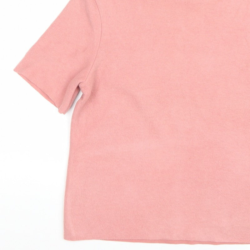 Zara Trafaluc Women Pink Size 26 Basic Mock Neck Knit Top
