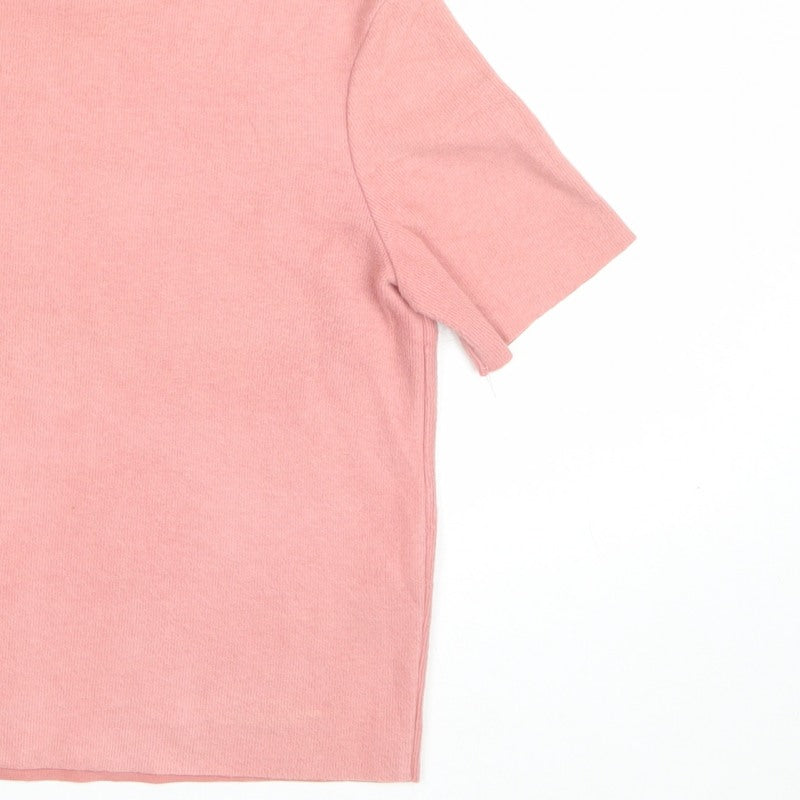 Zara Trafaluc Women Pink Size 26 Basic Mock Neck Knit Top