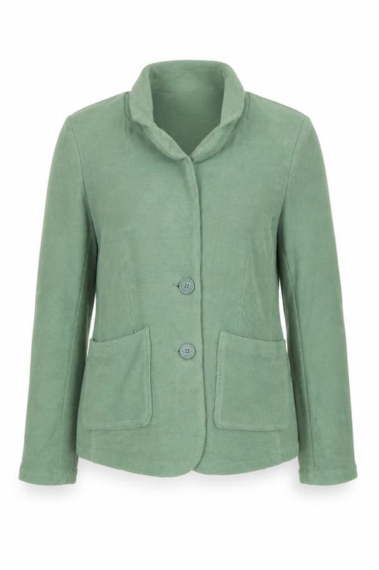 WB Women’s Green UK 8 Corduroy Button Front Collared Jacket