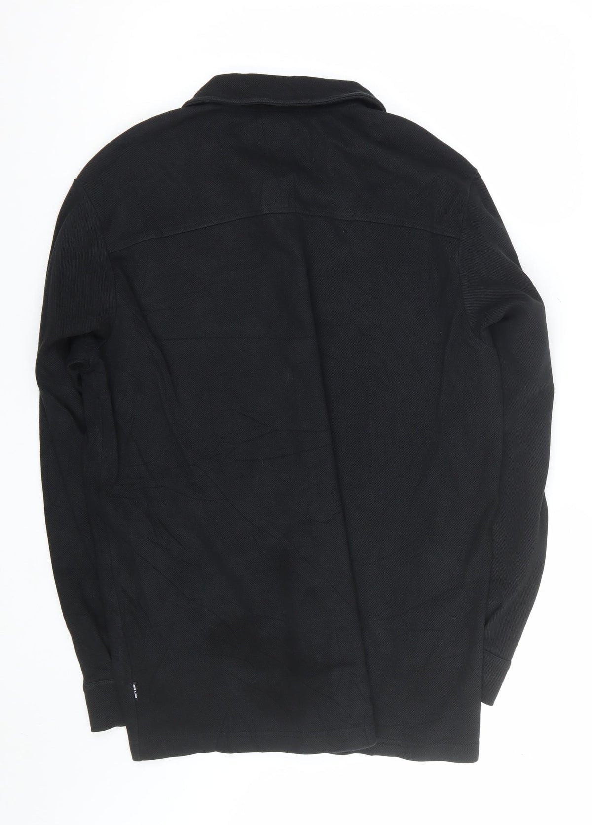 Only & Sons Men's Black XL Button Front Shacket Jacket Utility Pockets