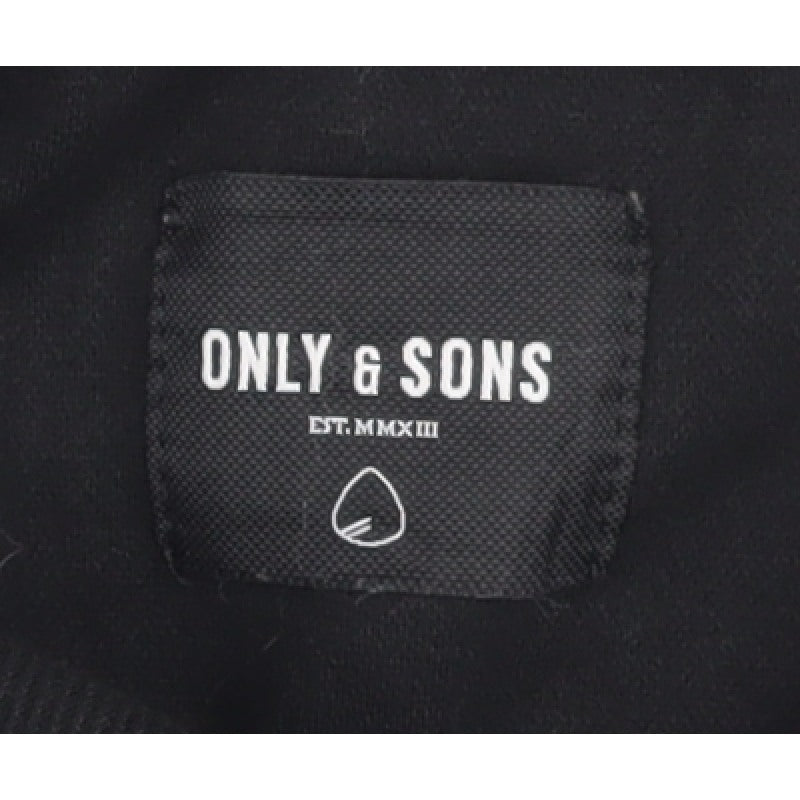 Only & Sons Men's Black XL Button Front Shacket Jacket Utility Pockets
