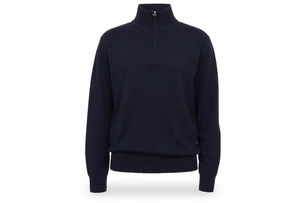 Autograph Men’s Blue XL Merino Wool 1/4 Zip High Neck Jumper