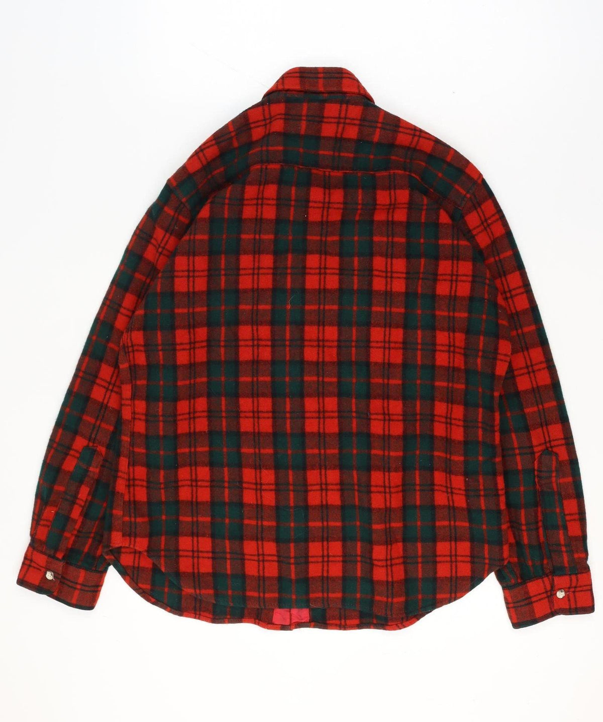 Fieldmaster Men’s Red Plaid Wool Lined Shirt Jacket L Vintage