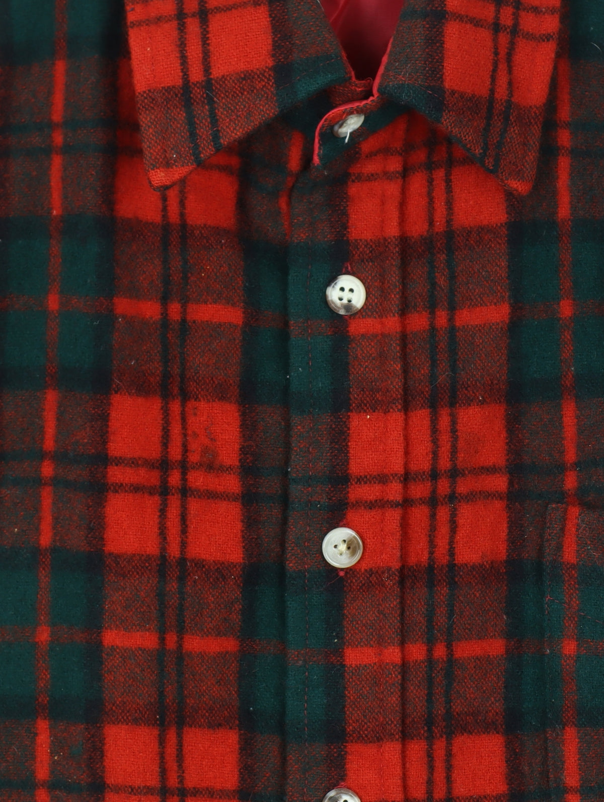 Fieldmaster Men’s Red Plaid Wool Lined Shirt Jacket L Vintage