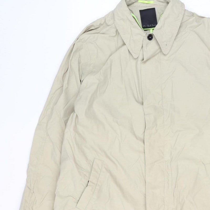 Paul Smith Men’s Beige XL Overcoat Lightweight Cotton Blend