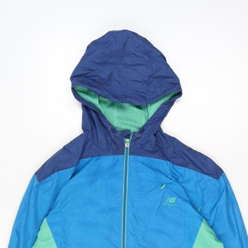 New Balance Men's Blue M Hooded Windbreaker Full Zip Jacket