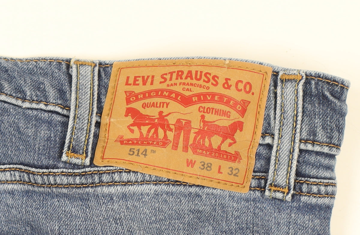 Levi's 514 Men's Blue W38 L32 Straight Stretch Jeans