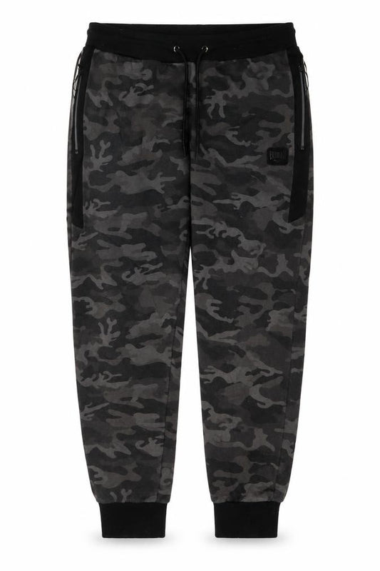 Everlast Men's Black Camo XL Jogger Sweatpants Drawstring Zip Pockets