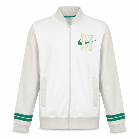Nike Men’s White XS Full Zip Varsity Logo Sweatshirt Jacket