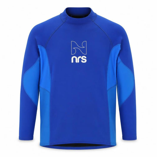 NRS Men's Blue XL Neoprene Long Sleeve Rash Guard Surfing Top