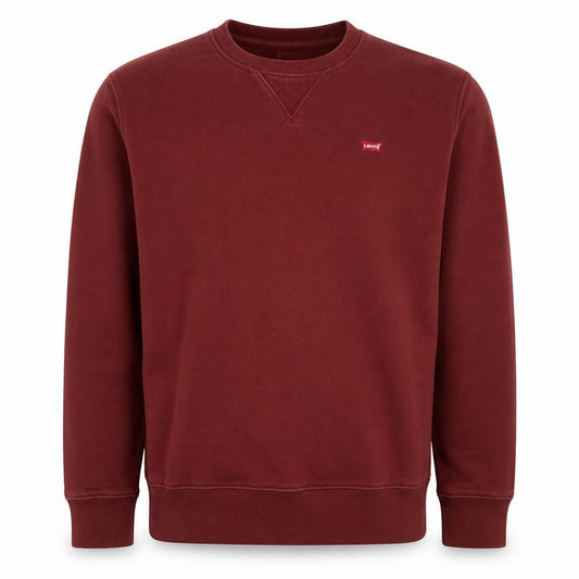 Levi's Men’s Red Small Crew Neck Logo Pullover Sweatshirt