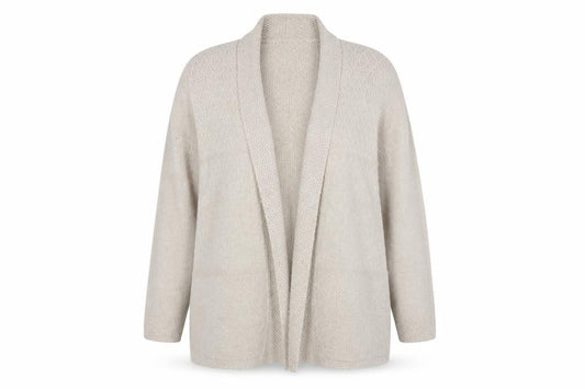 Isle Women’s Beige Open Knit Cardigan Size 18 Long Sleeve