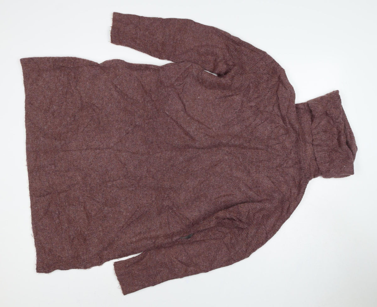 ONLY Women’s Brown Marl Roll Neck Knit Pullover Jumper Size S