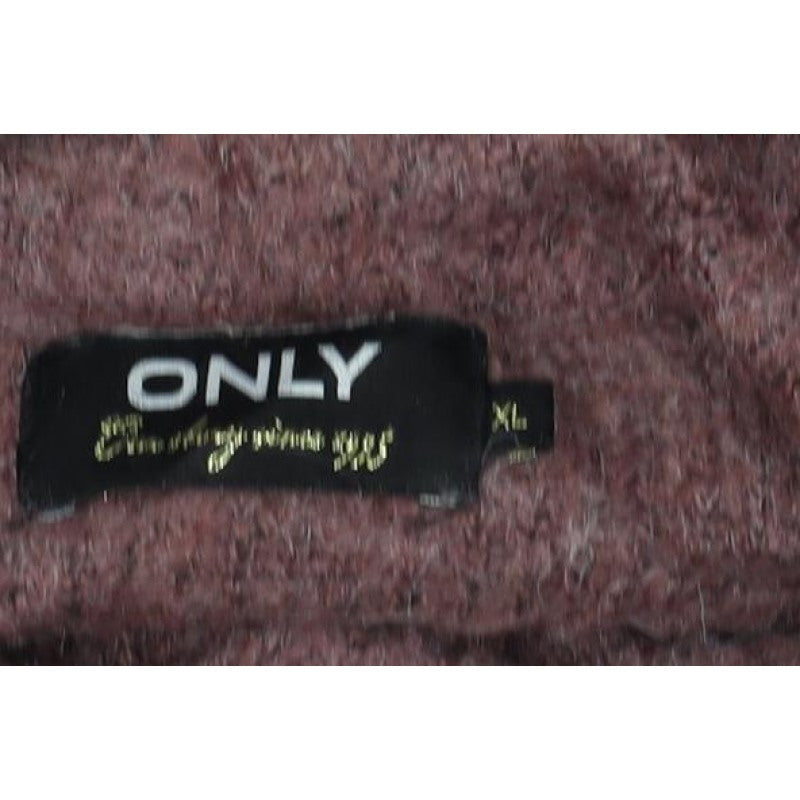 ONLY Women’s Brown Marl Roll Neck Knit Pullover Jumper Size S