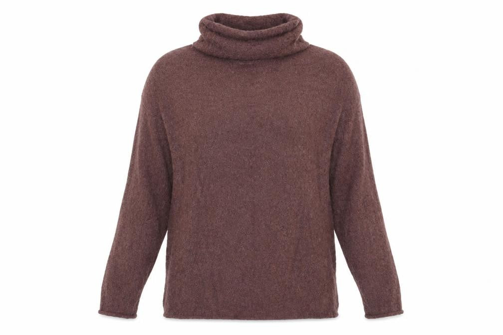 ONLY Women’s Brown Marl Roll Neck Knit Pullover Jumper Size S