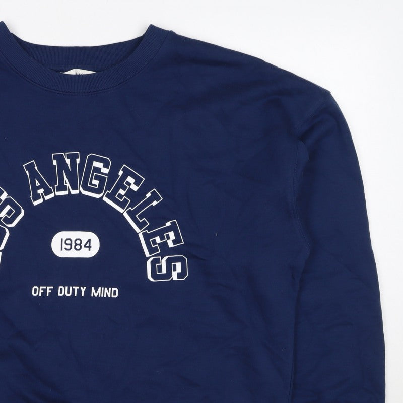 M&S Women’s Blue M Pullover Sweatshirt Los Angeles 1984 Graphic