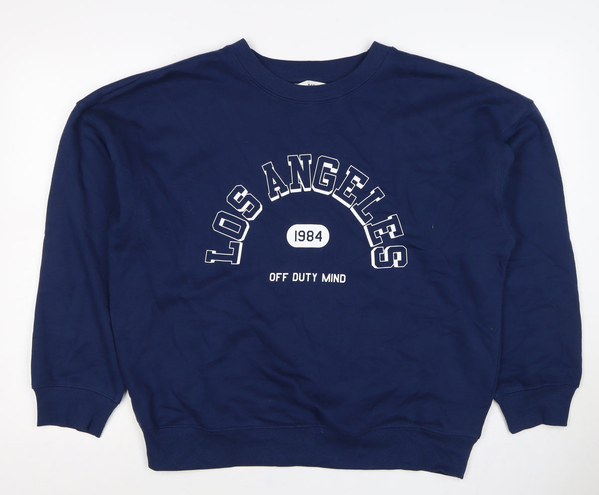 M&S Women’s Blue M Pullover Sweatshirt Los Angeles 1984 Graphic