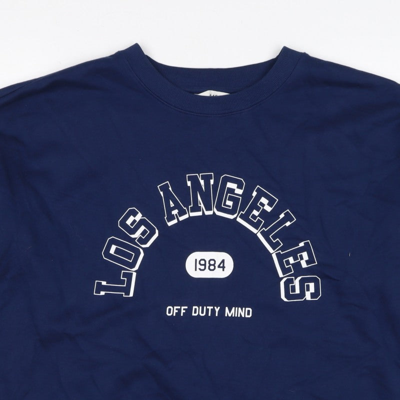 M&S Women’s Blue M Pullover Sweatshirt Los Angeles 1984 Graphic