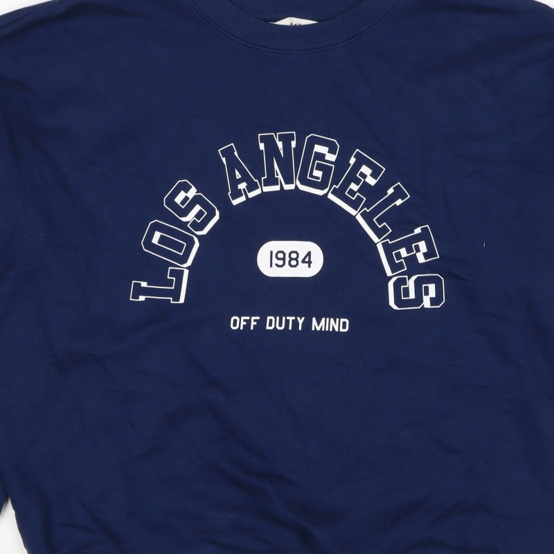 M&S Women’s Blue M Pullover Sweatshirt Los Angeles 1984 Graphic