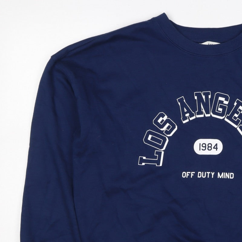 M&S Women’s Blue M Pullover Sweatshirt Los Angeles 1984 Graphic