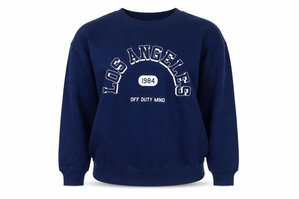 M&S Women’s Blue M Pullover Sweatshirt Los Angeles 1984 Graphic