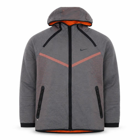 Nike Men’s Grey Orange Hooded Full Zip Jacket XL Sports