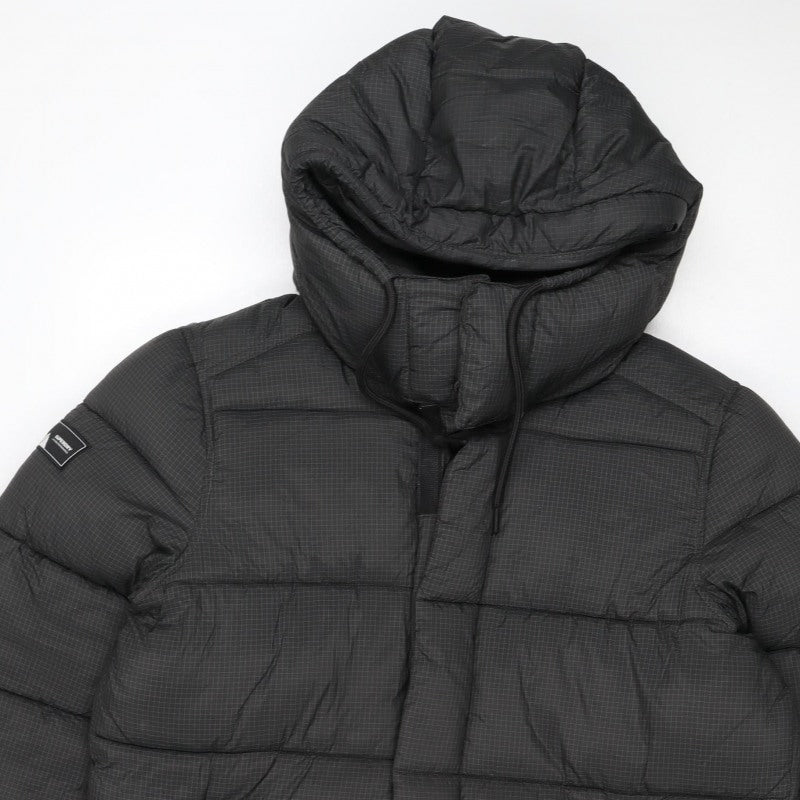 Superdry Women Black L Touchline Longline Hooded Puffer Jacket