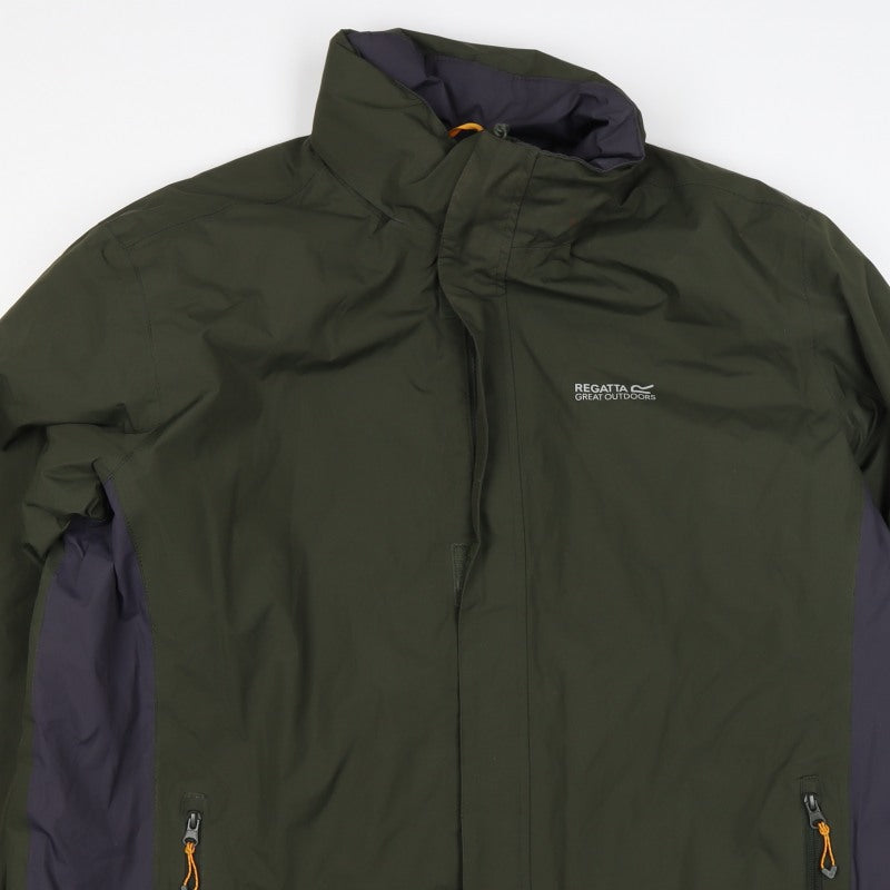 Regatta Men Green XL Hydrafot Waterproof Rain Jacket Outdoor