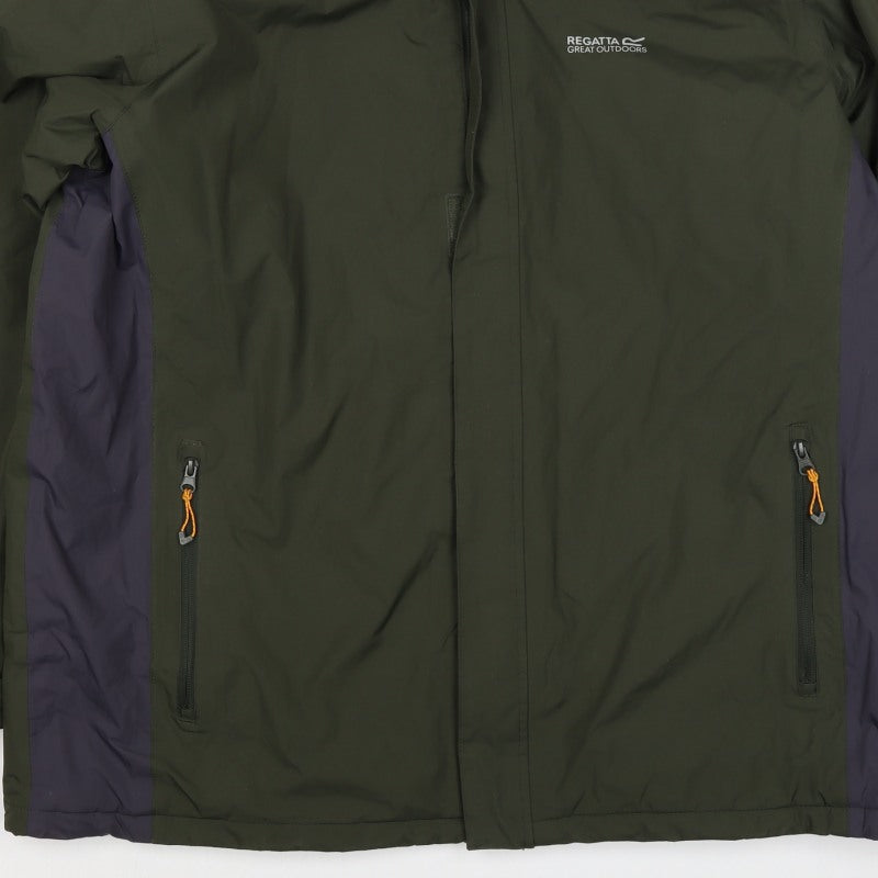 Regatta Men Green XL Hydrafot Waterproof Rain Jacket Outdoor
