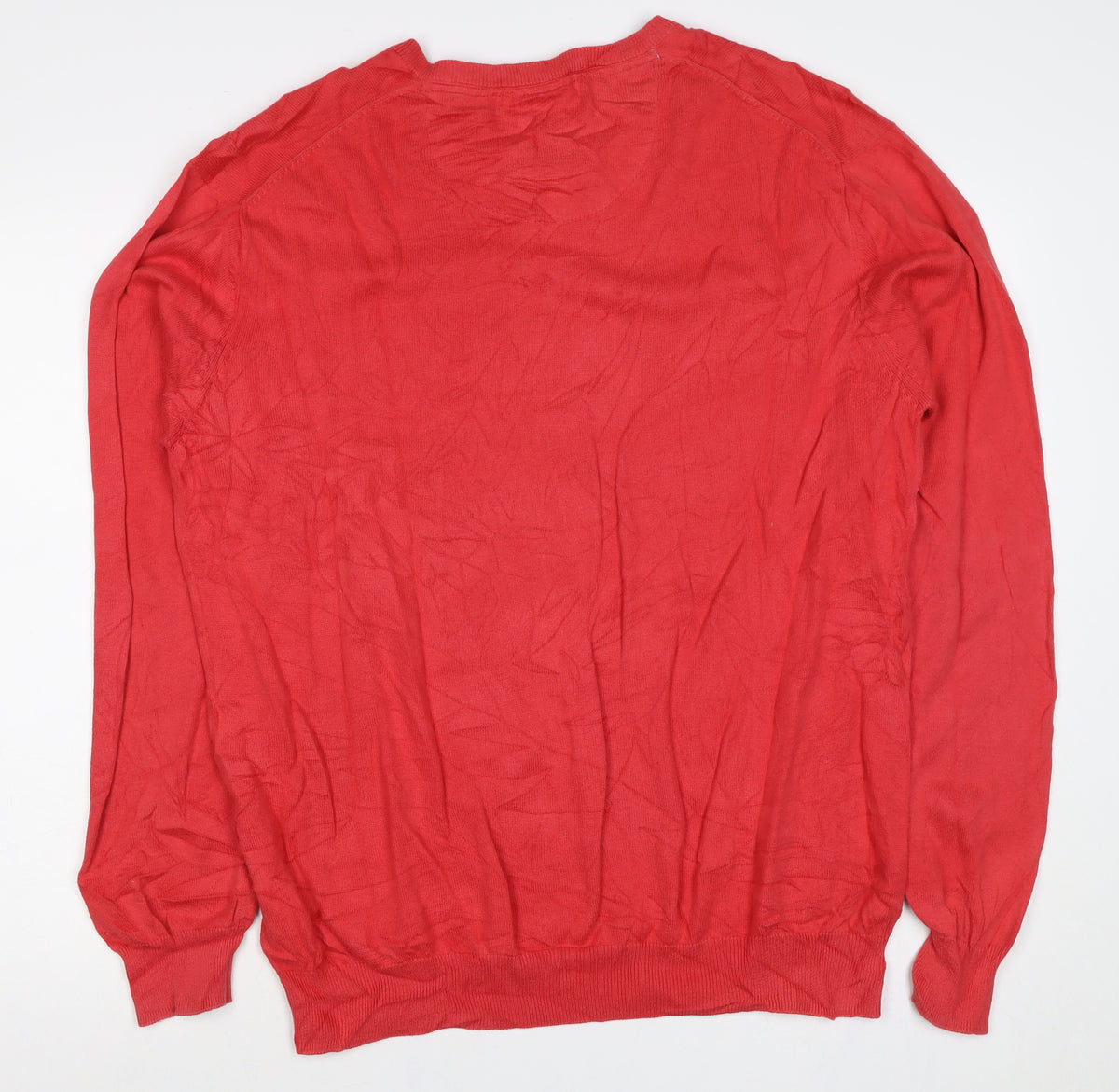 Baileys Giordano Men’s Red 3XL V-Neck Cotton Pullover Jumper