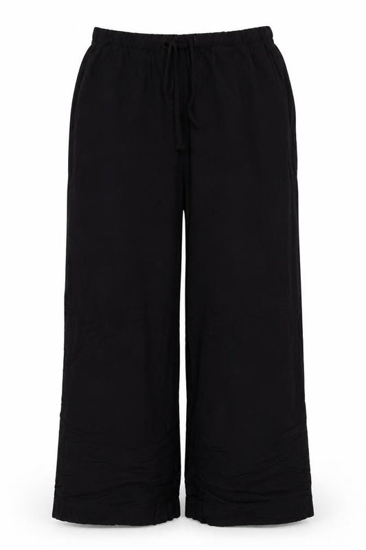 Marks & Spencer Women's Black UK 12 Regular Drawstring Tapered Trousers