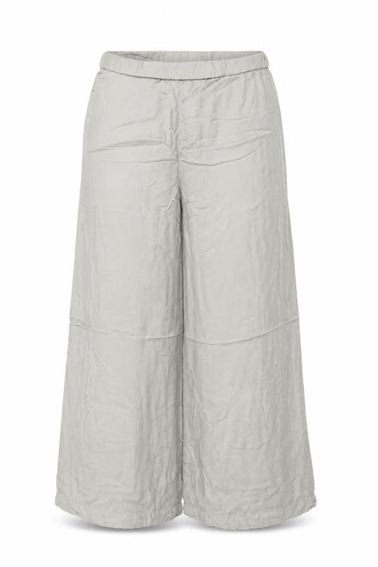 Marks and Spencer Women Beige Size 12 Wide-Leg Viscose Trousers