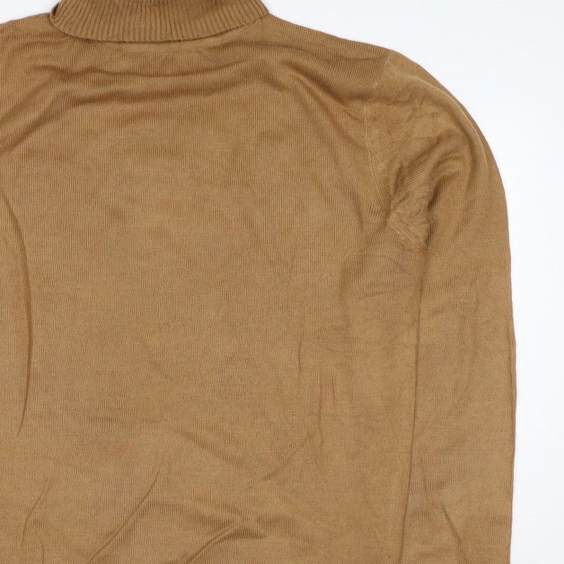 Soulstar Unisex Adults Brown XL Roll Neck Knit Pullover Jumper