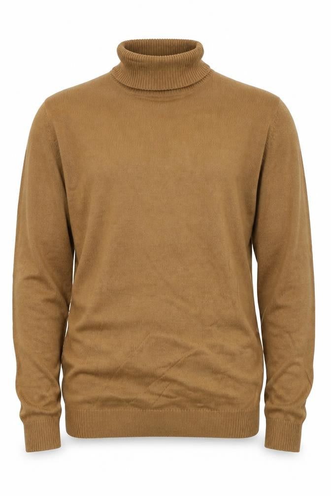 Soulstar Unisex Adults Brown XL Roll Neck Knit Pullover Jumper