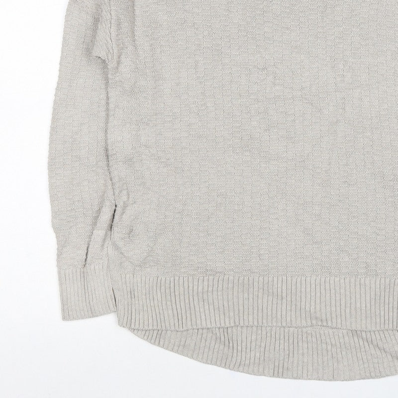Gap Men's Grey M Cotton Crew Neck Knit Pullover Jumper