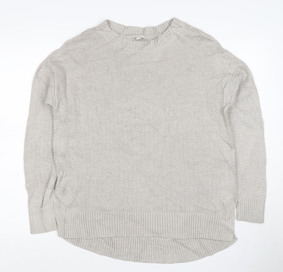 Gap Men's Grey M Cotton Crew Neck Knit Pullover Jumper