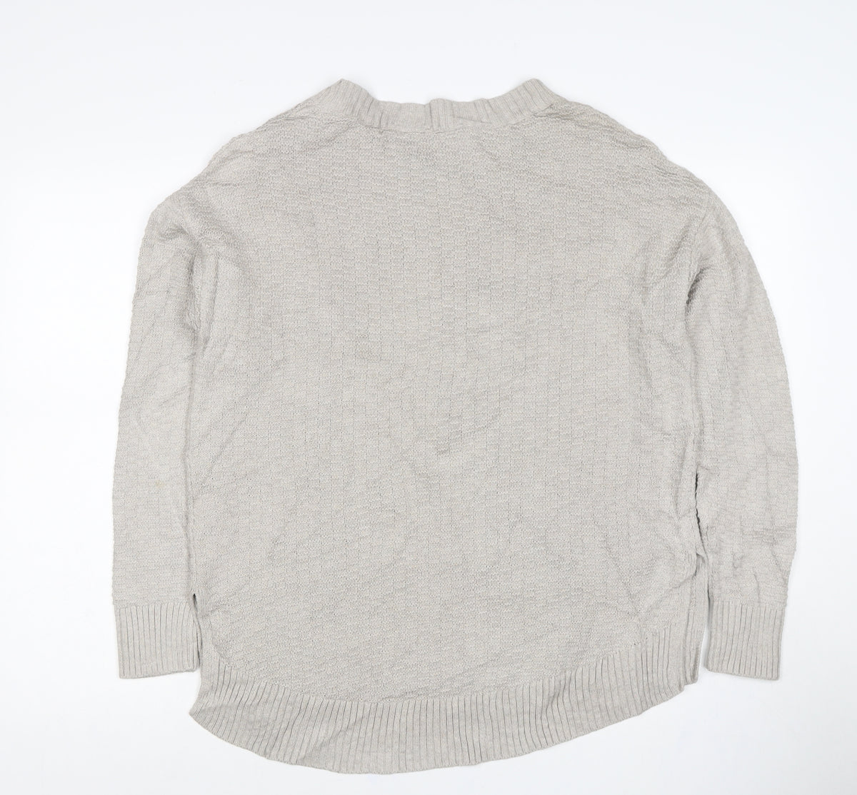 Gap Men's Grey M Cotton Crew Neck Knit Pullover Jumper
