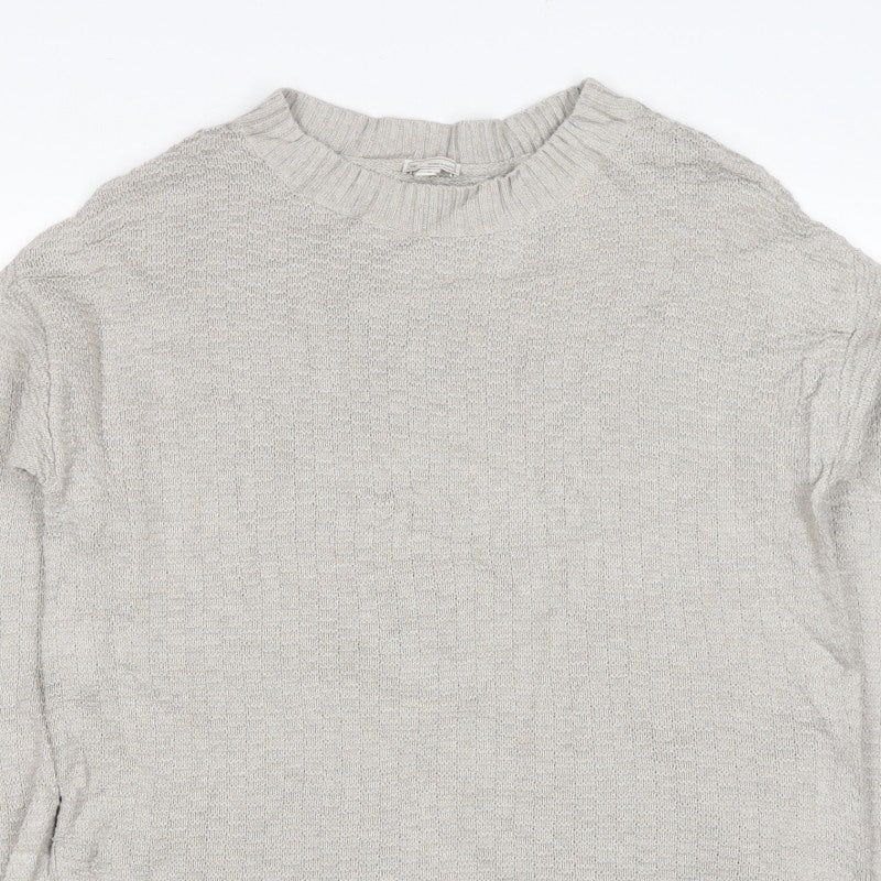 Gap Men's Grey M Cotton Crew Neck Knit Pullover Jumper