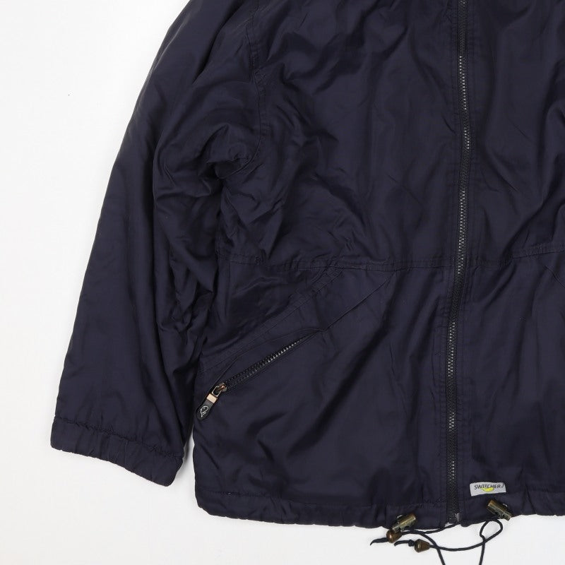 Switcher Men’s Blue M Windbreaker Full Zip Fleece Lined Jacket