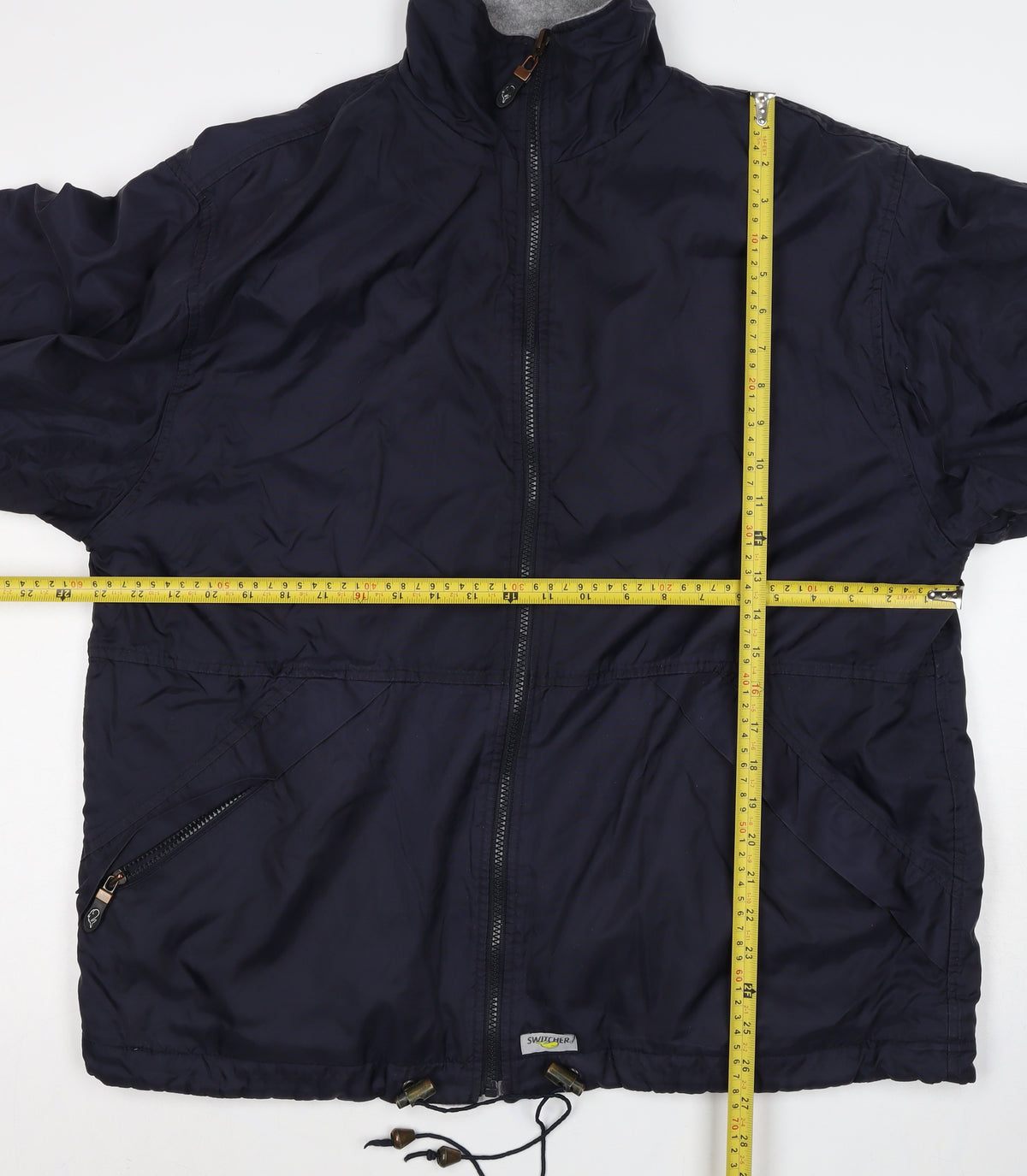 Switcher Men’s Blue M Windbreaker Full Zip Fleece Lined Jacket