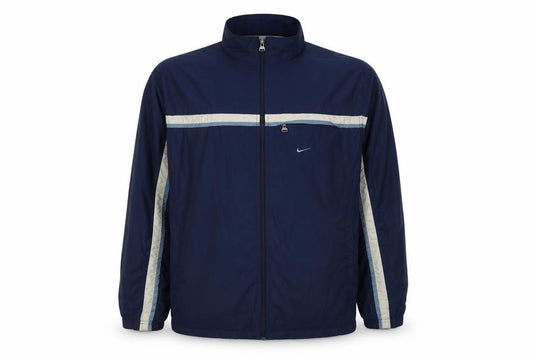 Nike Men’s Blue L Windbreaker Full Zip Lightweight Track Jacket