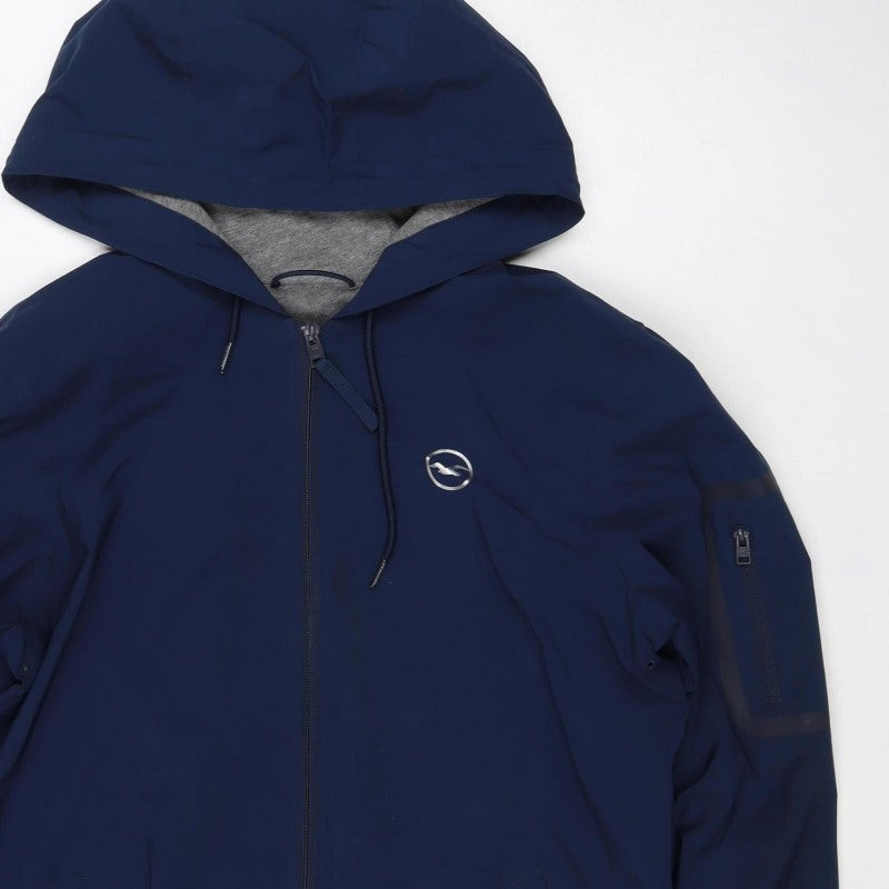 Hollister Men’s Blue M Hooded Softshell Windbreaker Jacket