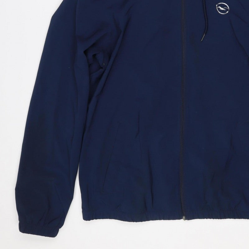 Hollister Men’s Blue M Hooded Softshell Windbreaker Jacket