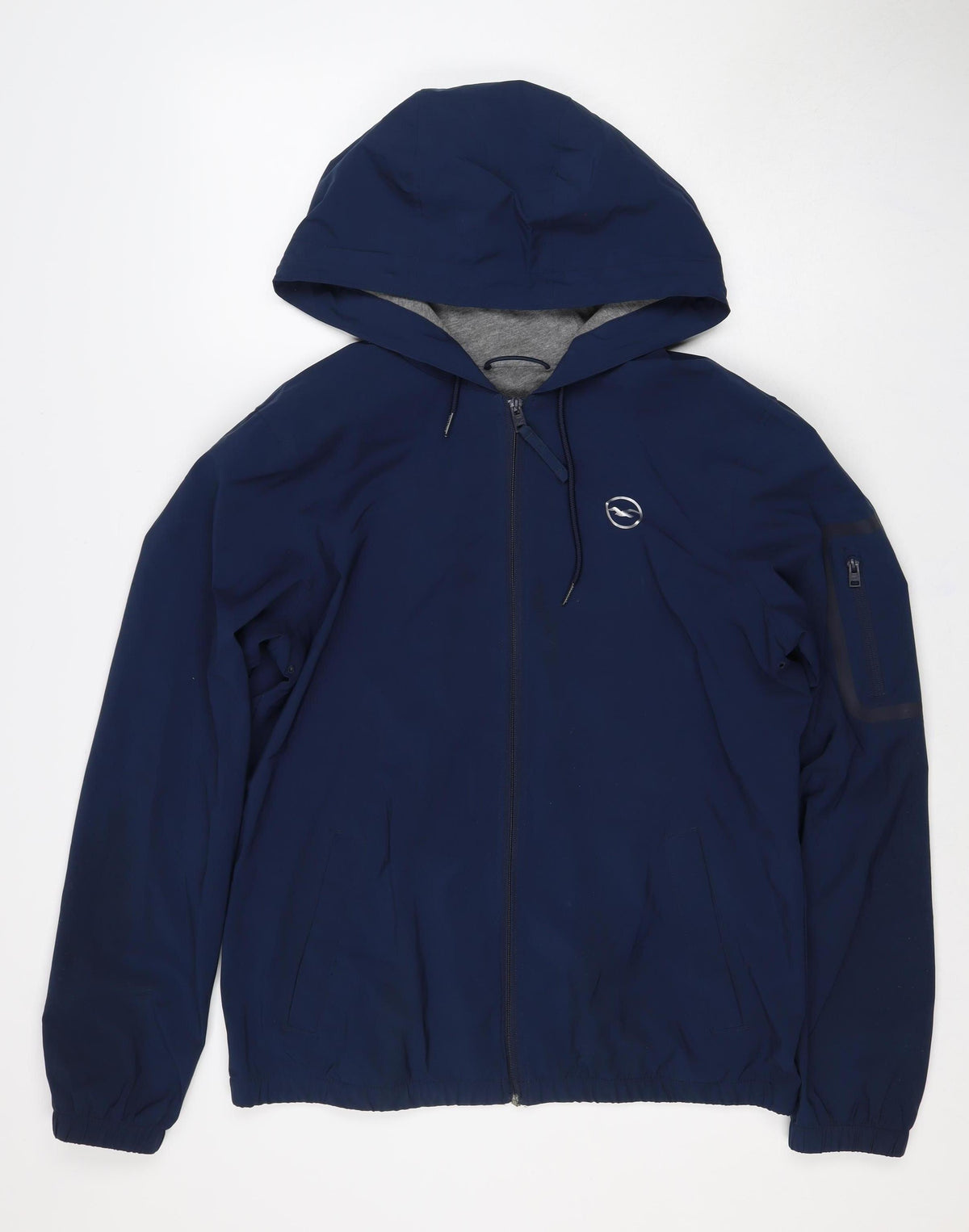 Hollister Men’s Blue M Hooded Softshell Windbreaker Jacket