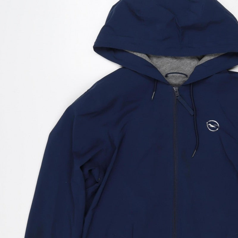 Hollister Men’s Blue M Hooded Softshell Windbreaker Jacket