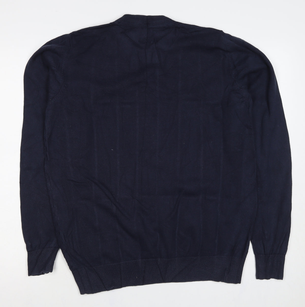 Jack & Jones Premium Men's Navy M Textured Knit Crew Neck Jumper