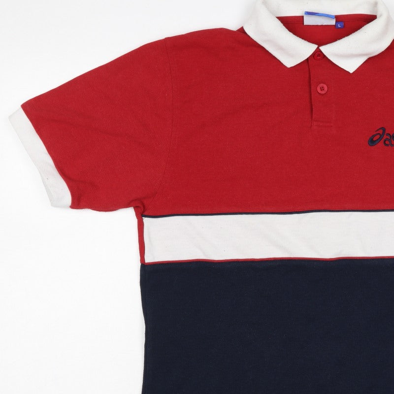 Asics Men’s Multicoloured L Colourblock Short Sleeve Polo Shirt